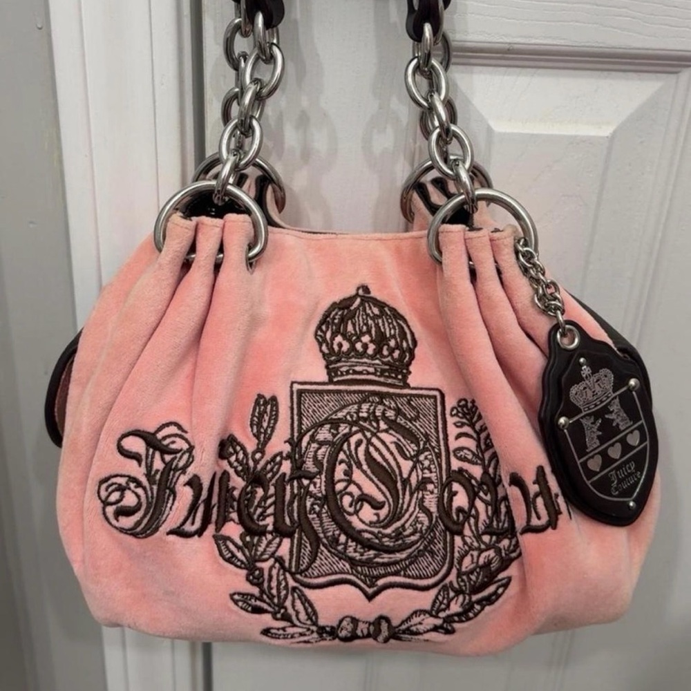 Vintage Juicy Couture Pink Velour Chain Bag (2002)